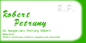 robert petruny business card